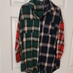 Boohoo Multicolor Plaid Shirt